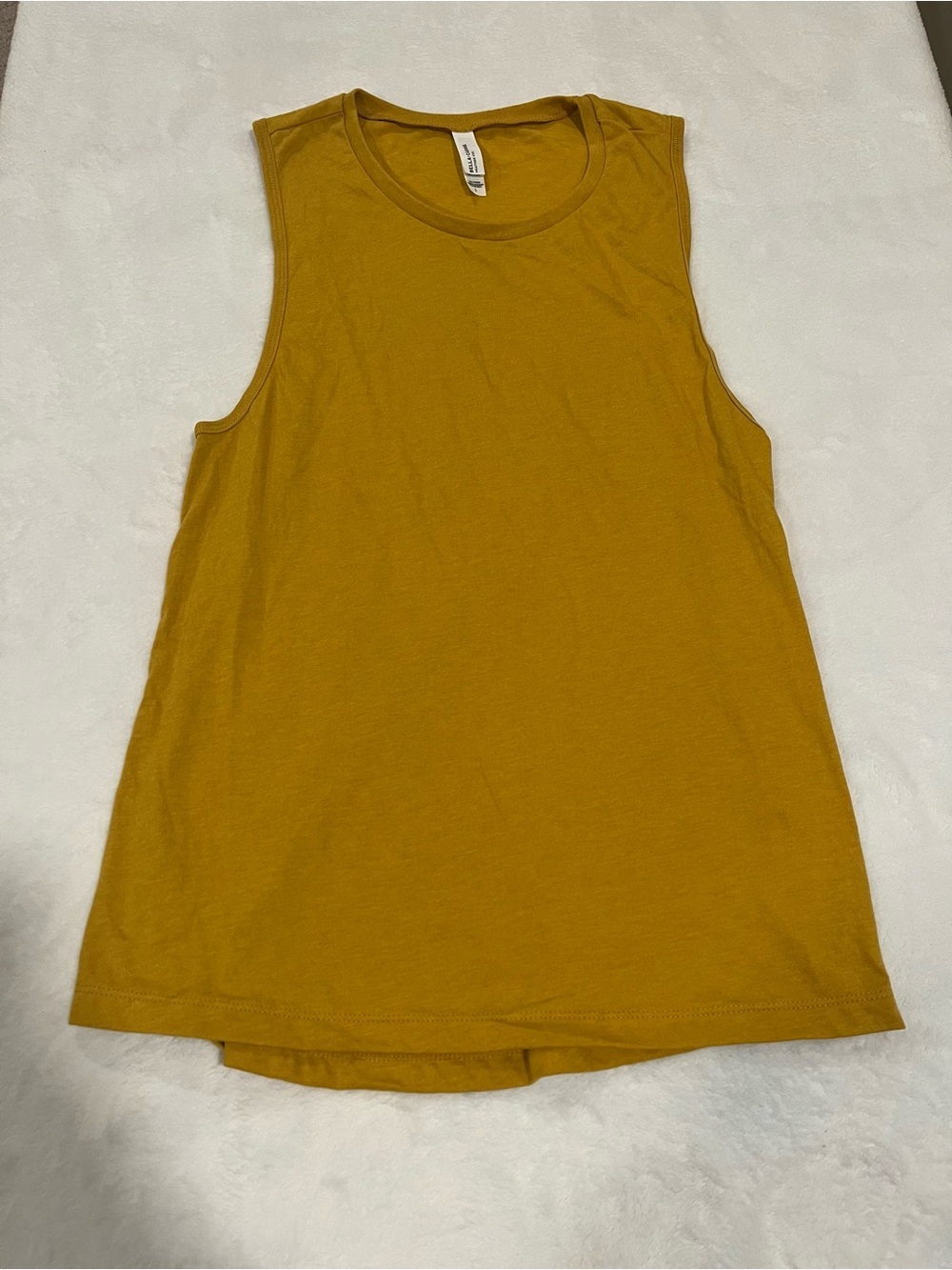 Bella & Canvas Mustard Yellow Tank Top - Size Large